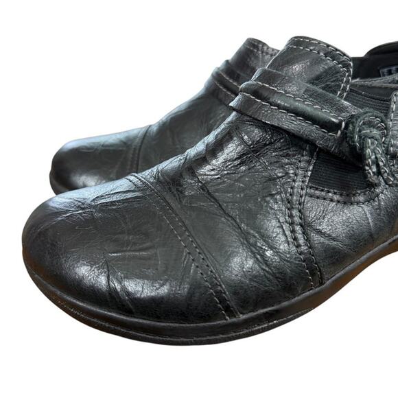 Clarks Sheryn Madi Black Leather Slip On Loafers Flats Comfort Shoes Womens 8.5 - Picture 8 of 16